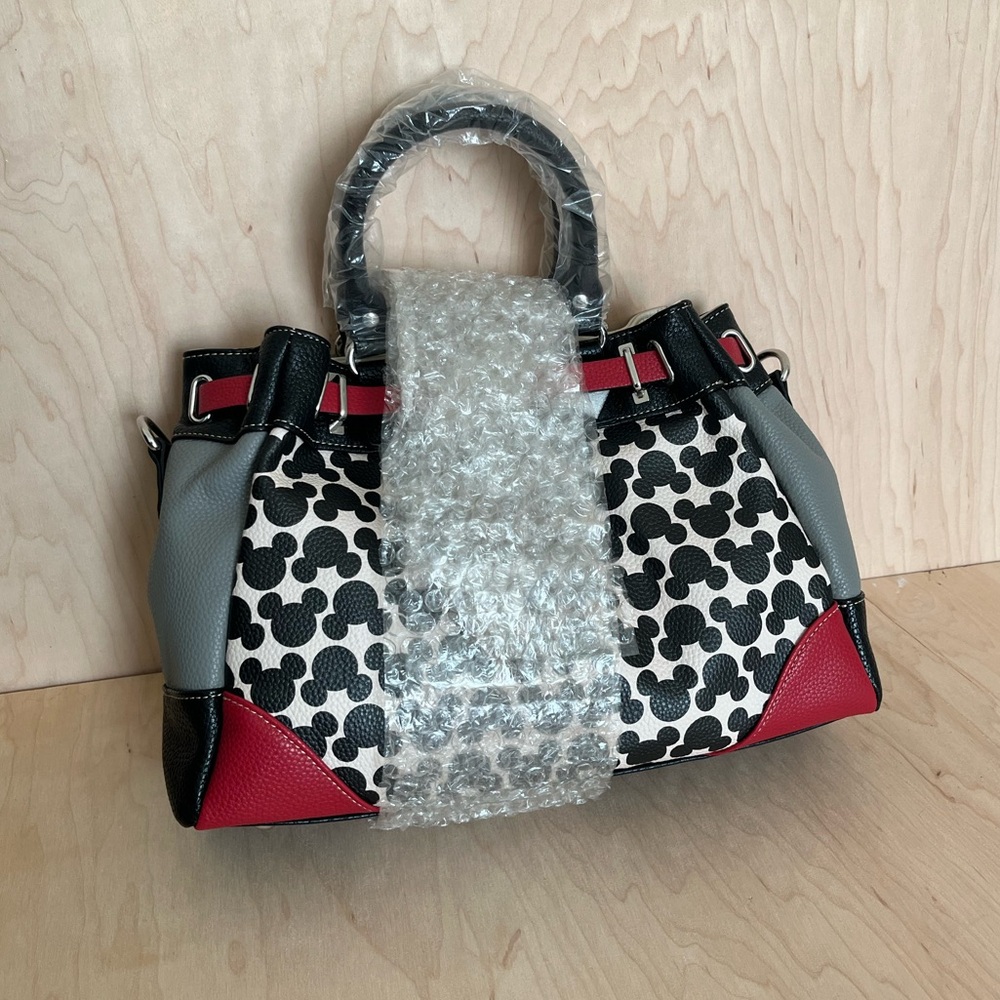 Disney "Mickey Mouse All Ears" Fashion Handbag With Charm NEW